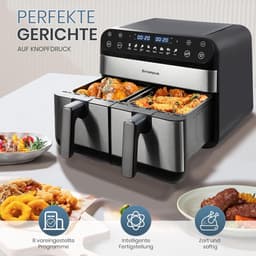 XXL Heteluchtfriteuse 10 Liter met Dubbele Kamer - Dual Zone Airfryer — thumbnail 4