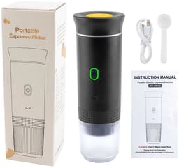 Allero Draagbare Capsule Koffiemachine - Draagbare Espresso Machine - Koffiemaatje - Portable Espresso Machine - 3-in-1 - — thumbnail 1