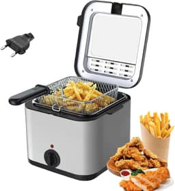 Elektrische Friteuse - Olie Friteuse - Snelle Snacks Maken - Ingebouwd Oliefilter - 2.5 Liter Capaciteit - Wit — thumbnail 1