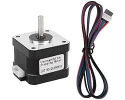 Stappenmotor Aluminium 4 Draads voor 3D Printer en Apparatuur - Lange Levensduur