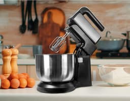 Zyrex® Mixer met Mengkom - Keukenmachine - Deegmixer - Inclusief Deeghaak en Garde - Zwart - ‎26cmx 40 cm x 45cm — thumbnail 4