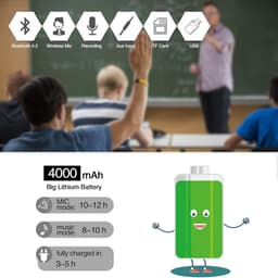 Draagbare 25W Stemversterker met Draadloze Hoofdtelefoon en Bluetooth Speaker — thumbnail 4