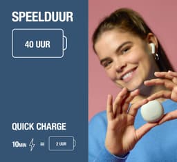 Fresh 'n Rebel Twins Core 2 - Draadloze oordopjes - Bluetooth oortjes met 40 uur speeltijd - Met Microfoon en App - Steel Blue & Flamy Orange — thumbnail 3