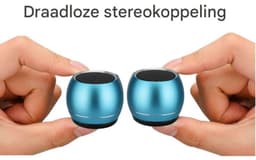 Ynkkvre - Bluetooth Speaker - Mini Draagbare Luidspreker - Draadloze Bluetooth Speaker - True Wireless Stereo - Compacte Draagbare Speaker Met Krachtige Geluidskwaliteit - 2 Stuks - Voor Reizen En Outdoor Gebruik Blauw — thumbnail 3