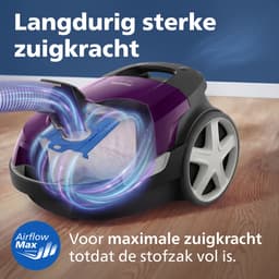 Philips Performer Compact 3000 Series XD3100/06 - Stofzuiger met Zak - Paars - + 2 Extra Mondstukken — thumbnail 8