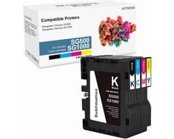 4-pack Sublimatie Inktcartridges compatibel met SG500 en SG1000 printers