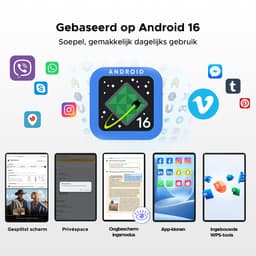 Aorlym P11 Pro - Tablet - 48 GB RAM (8+40 GB) + 128 GB ROM (2 TB/TF) - 11 inch FHD+ 90 Hz - Android 16 - 8800 mAh/18 W - T7250 - Dubbele luidsprekers - Gemini AI - Face ID - Widevine L1 - Complete accessoirebundel met toetsenbord en stylus — thumbnail 5
