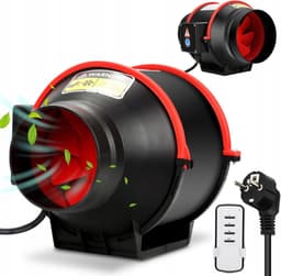Afzuigventilator - Kanaalventilator - 150mm 80W Kanaal Ventilator - 540m³/h & 2 Snelheden - Met Afstandsbediening & IP44 - Voor Badkamer, Keuken & Kas - Krachtig & Stil in Gebruik — thumbnail 1