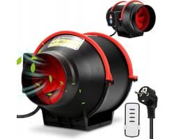 Afzuigventilator - Kanaalventilator - 150mm 80W Kanaal Ventilator - 540m³/h & 2 Snelheden - Met Afstandsbediening & IP44 - Voor Badkamer, Keuken & Kas - Krachtig & Stil in Gebruik