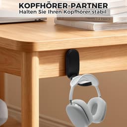 Opvouwbare hoofdtelefoonhouder voor wandmontage - Stijlvolle koptelefoonstandaard met kleine wandhouder — thumbnail 2