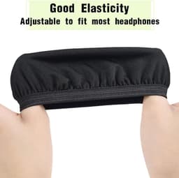 Wasbare hoofdtelefoonhoezen 6 stuks in zwart en camouflage - Elastische oorbeschermers van flexibele stof voor fitness en spelplezier — thumbnail 2