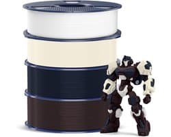 4KG PETG 3D Printer Filament Set 1.75mm, Verbeterde Taaiheid voor FDM Printers