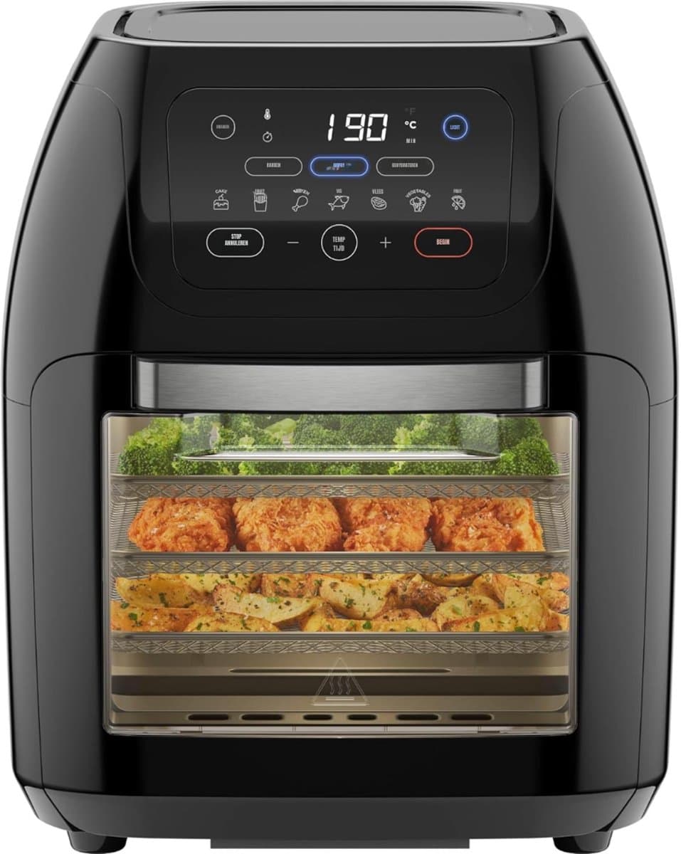 Florixa® Heteluchtoven - Oven - Airfryer Oven - Zwart - 31cm x 31cm x 38cm — afbeelding 1