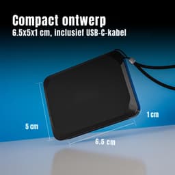 SCH® SSD Externe Harde Schijven - SSD Externe Harde Schijf - Zwart - ‎7cm x 5cm x 1cm — thumbnail 4