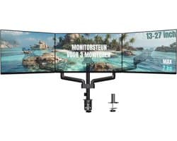 SCH® Monitor Arm 3 Schermen - Monitor Arm - Zwart - 51cm x 36cm x 14cm
