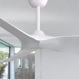 52 inch plafondventilator voor binnenshuis – met afstandsbediening (6 snelheden) – 3 ABS-bladen – witte, omkeerbare DC-motor – ideaal voor de woonkamer — thumbnail 3