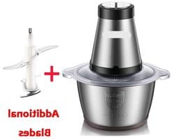 Elektrische Vleesmolen - 500W - Foodprocessor - Hakmolen - 2L RVS Keukenmachine - 2 Snelheden - voor Vlees - Noten en Groenten - Eenvoudig Schoon te Maken - Standaard Extra Mes