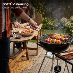 Lomera Houtskoolbarbecue - Houtskool BBQ - Houtskool Barbecue - Kogelbarbecue - Kogel BBQ - Barbecue op Wielen - BBQ op Wielen - Houtskoolbarbecue op Wielen - Houtskool BBQ met Wielen — thumbnail 5