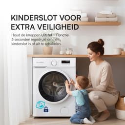 Heinner HWM-M8014SMA+++ Slanke Wasmachine 8 kg – 1400 tpm – Inverter Motor – Digitaal Display – 90° Hygiëneprogramma – 15 min Snelprogramma – Wit – 5 Jaar Garantie — thumbnail 8