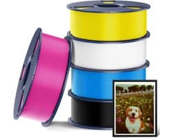 PLA+ Filament - 3D Print Materiaal - Modelbouw - Hoge Sterkte Taaiheid - 1.75mm 5kg - CMYK Set