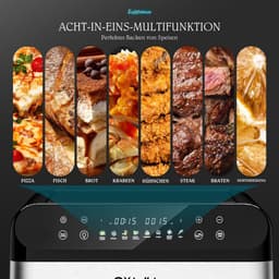 Dubbele Heteluchtfriteuse XL met Kijkvenster 8-in-1 Digitale Touchscreen Apparatuur — thumbnail 2