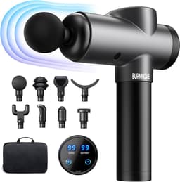 Draagbaar Massagepistool met 99 Snelheden en 8 Massagekoppen voor Spierverlichting — thumbnail 1