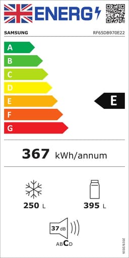 Samsung RF65DB970E22EU koel-vriescombinatie Vrijstaand E Zwart — thumbnail 3