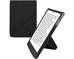 kwmobile e-reader hoesje geschikt voor Pocketbook InkPad 4 / Color 3 / Color 2 / Vivlio InkPad 4 / InkPad Color 3 hoes - Ereader flip case met standaard - E reader cover van kunstleer - In zwart