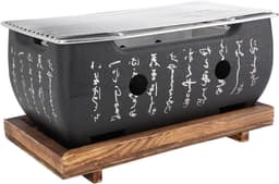 Allecto Plus - Japanse Stijl BBQ Grill XL voor Camping - Draagbare Houtskoolbarbecue met Tafelblad - Rechthoekige Grill met Basis voor Japanse Tafelbarbecue Benodigdheden - Barbecueën. — thumbnail 1