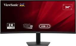 ViewSonic VA3420C - 34” UWQHD - 3440x1440 - Gebogen 1900R - IPS - 120Hz - 1ms - USB-C 100W - 2x HDMI - 1x DisplayPort - Zwart — thumbnail 1