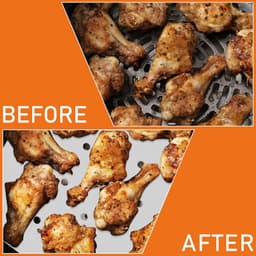 Parchment Paper Sheets voor Air Fryer - 100 Stuks - Perforated Air Fryer Liners - Steaming Parchment Liner - Non-Stick Parchment Paper voor Bakken - Cookies - Koken - Bamboo Steamer - 8 Inch — thumbnail 3