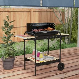 Outsunny - Houtskoolbarbecue - Metaal - 103L x 47B x 95H cm - Zwart — thumbnail 3