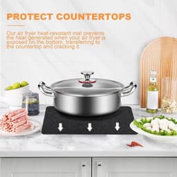Antislip hittebestendige matten - 2 stuks - Keuken - Airfryer - Koffiezetapparaat - Magnetron — thumbnail 2