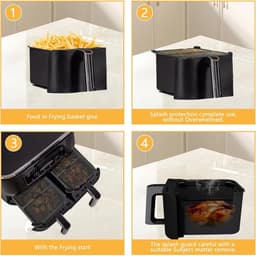 Herbruikbare siliconen spatbescherming voor Ninja AF300 heteluchtfriteuse - set van 2 - accessoires voor luchtfriteuse — thumbnail 8