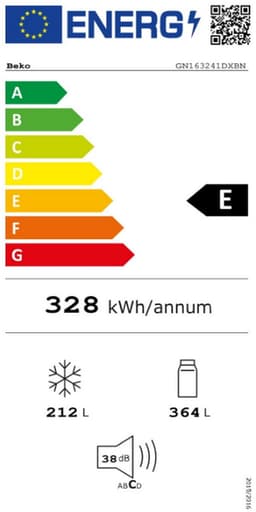 Amerikaanse koelkast 91cm 576l geen vorst - beko - GN163241DXBN — thumbnail 4