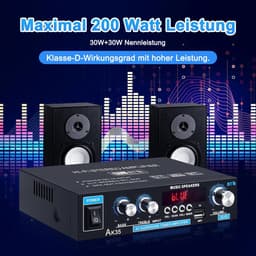 RFWR® Mini HiFi Stereo Versterker met Bluetooth en FM Radio — thumbnail 2