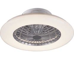 REALITY STRALSUND - Ventilator - Titanium - incl. 1x SMD 30 W - Geintegreerde dimmer - Traploos instelbare lichtkleur - Nachtlampje - Niet geschikt voor externe dimmer - Geheugenfunctie - 3 snelheidsinstellingen - Zomer- en wintermodus — afbeelding 1