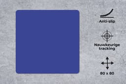 Muismat - Muismat xxl - Mousepad - Muismat blauw - Blauw - Effen - Muismat xl - Gaming muismat - 80x80 cm - Bureau onderlegger - Bureaumat - Muismat xxl blauw - Muismatten — thumbnail 5