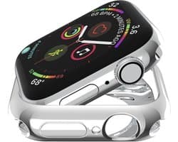 Beschermende watch case - hoesje - geschikt voor Apple Watch Series 4/5/6 - 40 mm - zilver