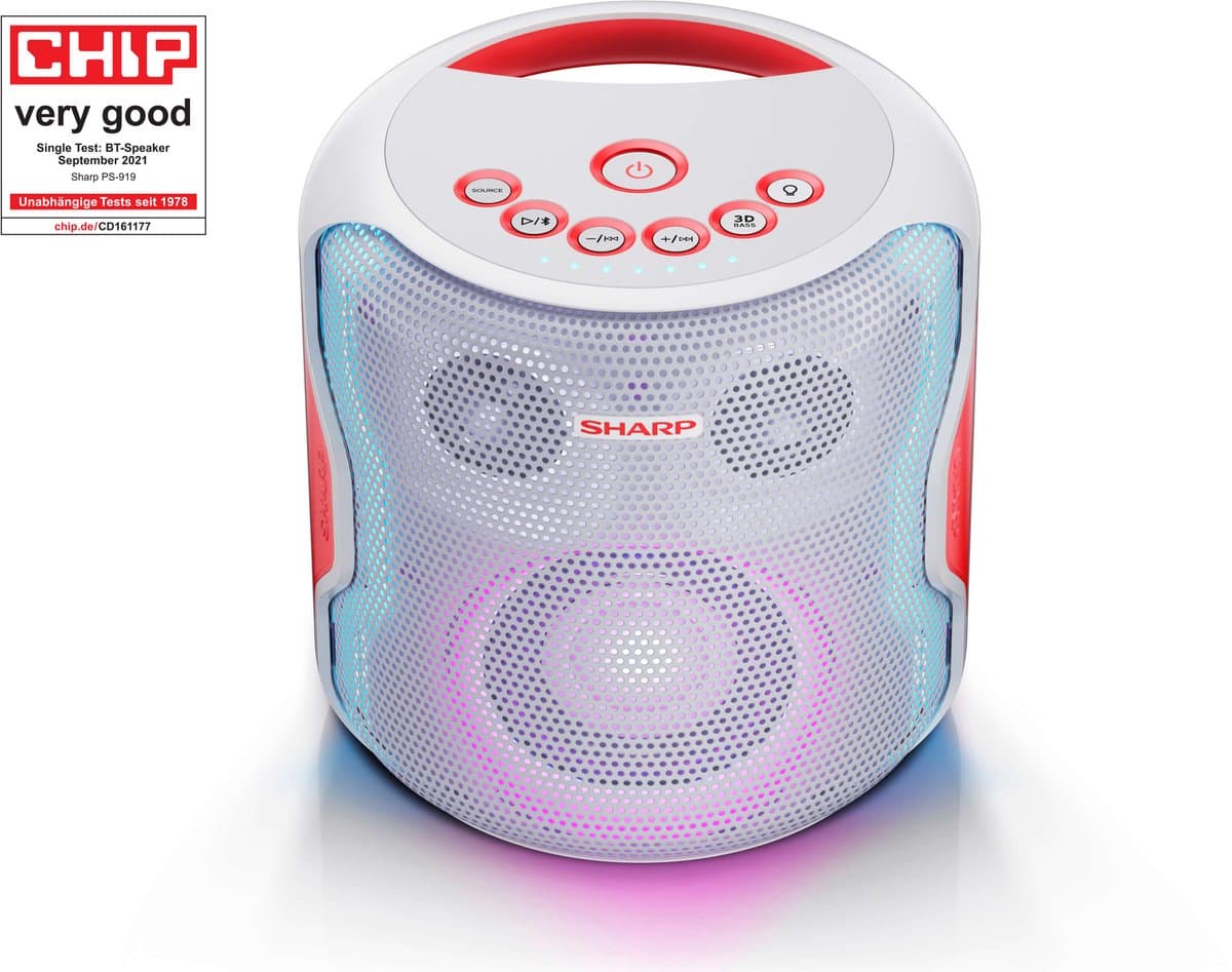 Sharp PS-919(WH) - 2.1 Partyspeaker - 130 Watt - wit — afbeelding 1