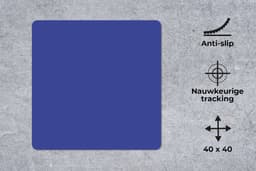 Muismat - Muismat xxl - Mousepad - Muismat blauw - Blauw - Effen - Muismat xl - Gaming muismat - 40x40 cm - Bureau onderlegger - Bureaumat - Muismat xxl blauw - Muismatten — thumbnail 5