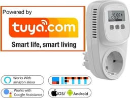 Optima W TC500 WiFi plugin thermostaat randaarde, pompschakelaar, programmeerbaar, tuya compatible — thumbnail 3
