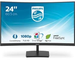 Philips 241E1SC - Full HD Curved Monitor - FreeSync - 75hz - 24 inch