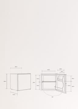 Compacte Minikoelkast 50 Liter - Tafelmodel Koelkast met Omkeerbare Deur - Zwart — thumbnail 3