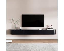 Zwevend TV-meubel - Lowboard Kast - Woonkamer Entertainment - Flexibele Afmetingen - 160CM Breed - Zwart