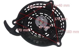 Trekstarter Grasmaaier - Startkoord Starter - Motor Starten - Precisie Pasvorm - 170mm Gatafstand — thumbnail 3