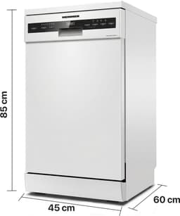 Heinner Slanke Vaatwasser 45 cm — 10 Couverts, Auto-Deur Opening, LED Display, Stil 49 dB, 5 Jaar Garantie, Wit — HDW-FSM45710AWD+++ — thumbnail 4