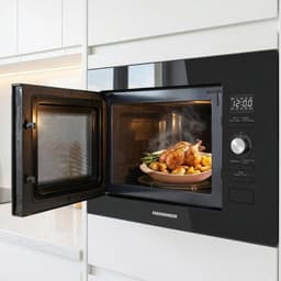Heinner Inbouw Magnetron – 20 L – 800 W – 1000 W Grill – 5 Vermogensniveaus – Ontdooifunctie – LED-display – 95 Min Maximale Kooktijd – Zwart — thumbnail 4