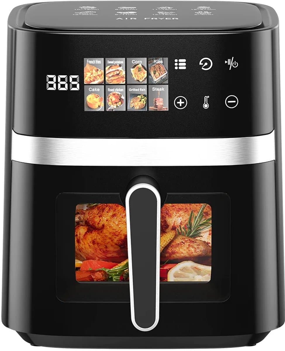 Genet7 Store - AirFryer - 5,5L - Luchtfriteuse 8-in-1 - Touchscreen - Max. 200°C Elektrisch - zwart — afbeelding 1