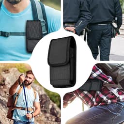 Mobiele Telefoon Heuptas met RFID Blokkering - Bescherm je Smartphone Tijdens het Reizen - Geschikt voor iPhone - Samsung Galaxy - Xiaomi - Comfortabele Draagopties - Zwart — thumbnail 3